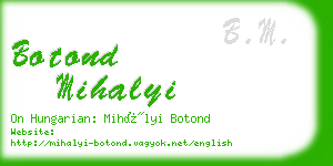 botond mihalyi business card